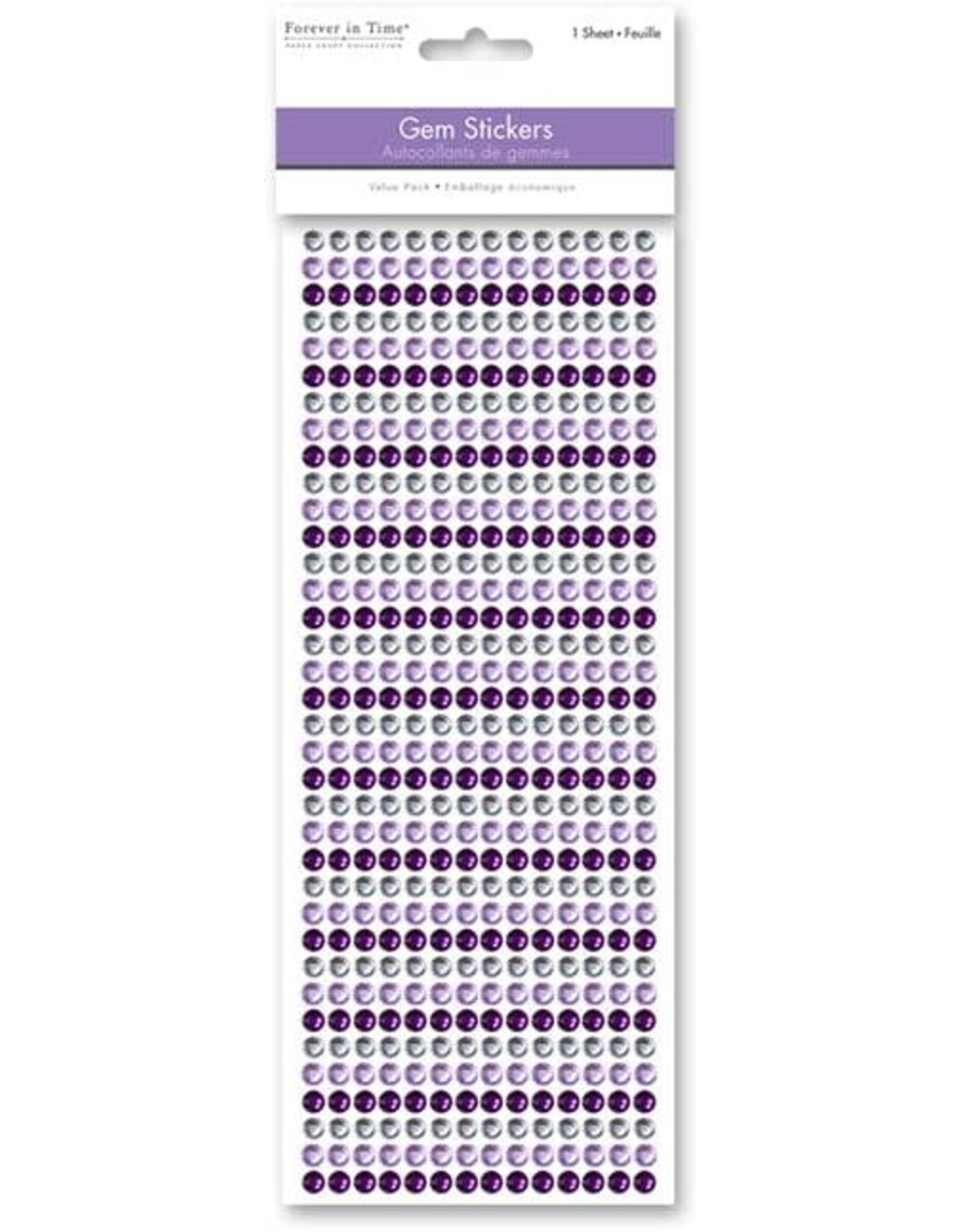 RHINESTONE STICKER: 6MM VIOLA ASSORTMENT 504 PACK