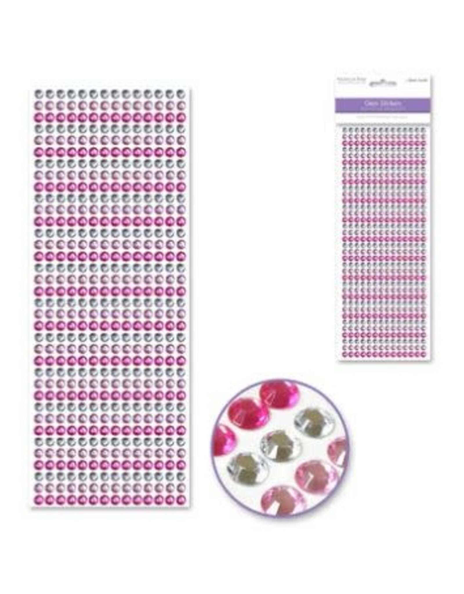 RHINESTONE STICKER: 6MM PRINCESS ASSORTMENT 504 PACK