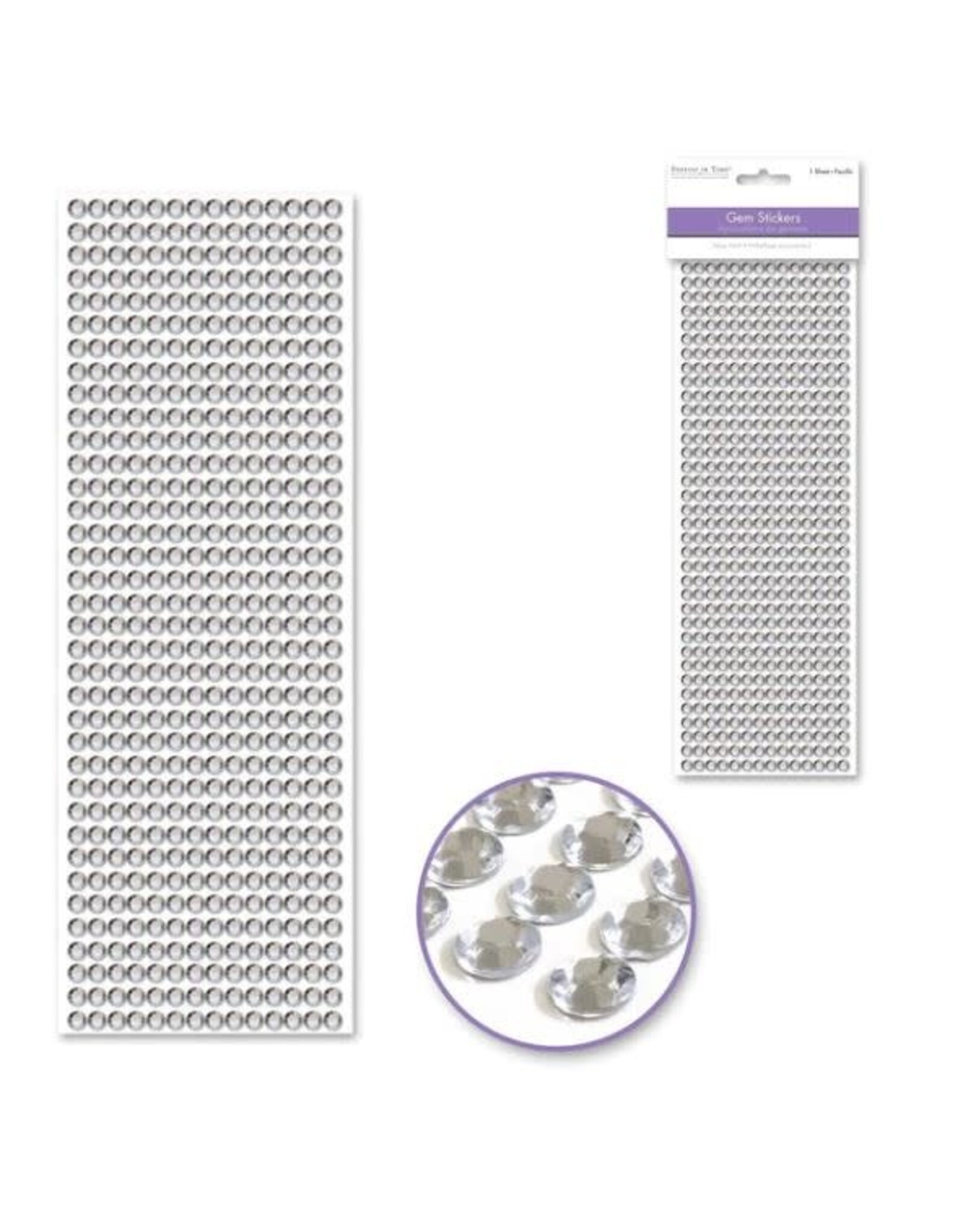 RHINESTONE STICKER: 6MM SILVER 504 PACK