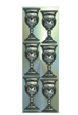 STICKERS - SILVER BECHER  6 PER SHEET - 6 SHEETS