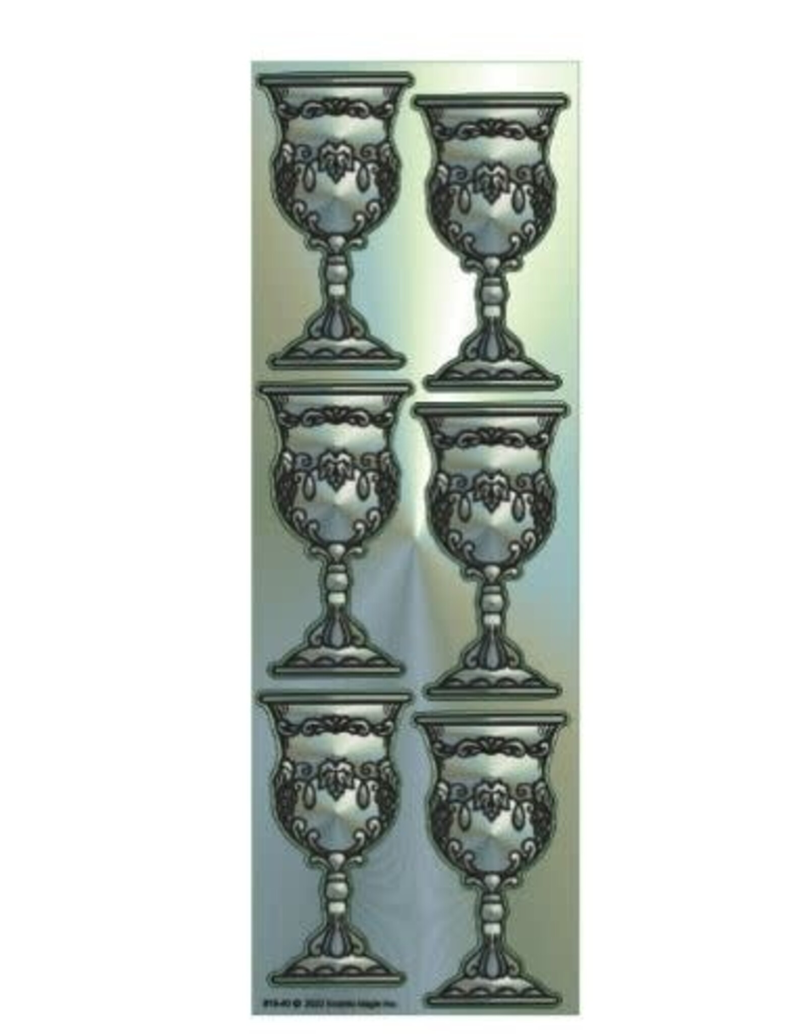 STICKERS - SILVER BECHER  6 PER SHEET - 6 SHEETS