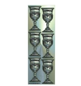 STICKERS - SILVER BECHER  6 PER SHEET - 6 SHEETS
