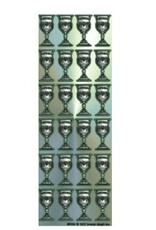incento magic STICKERS: SILVER BECHER 24 PER SHEET - 6 SHEETS