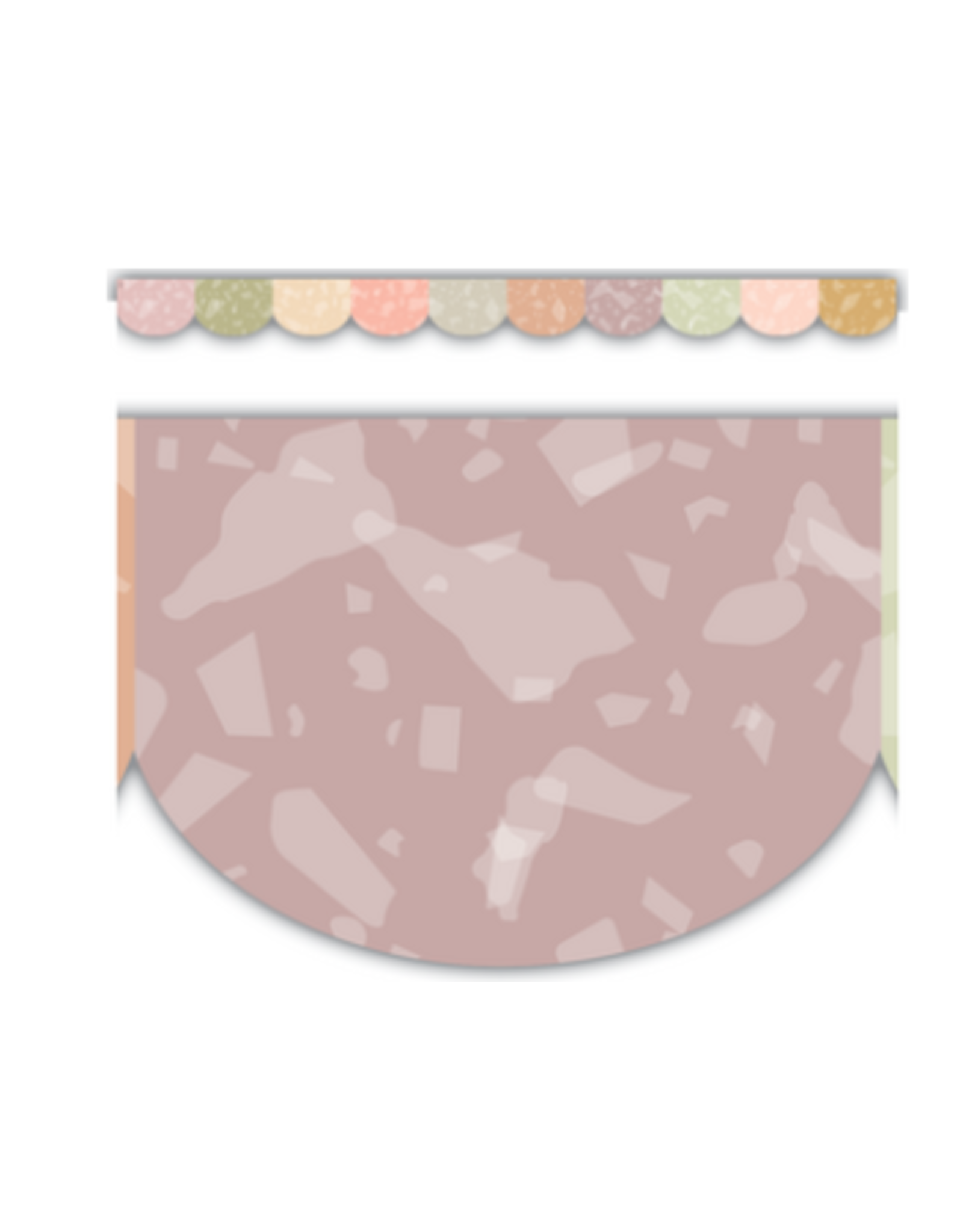 SCALLOPED DIE CUT BORDER TERRAZZO TONES 3"X35'