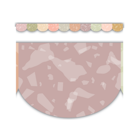SCALLOPED DIE CUT BORDER TERRAZZO TONES 3"X35'