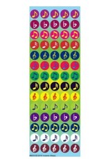 incento magic STICKERS: MINI DOTS MUSICAL NOTES - 70 STICKERS PER SHEET- 6 SHEETS