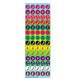 incento magic STICKERS: MINI DOTS MUSICAL NOTES - 70 STICKERS PER SHEET- 6 SHEETS