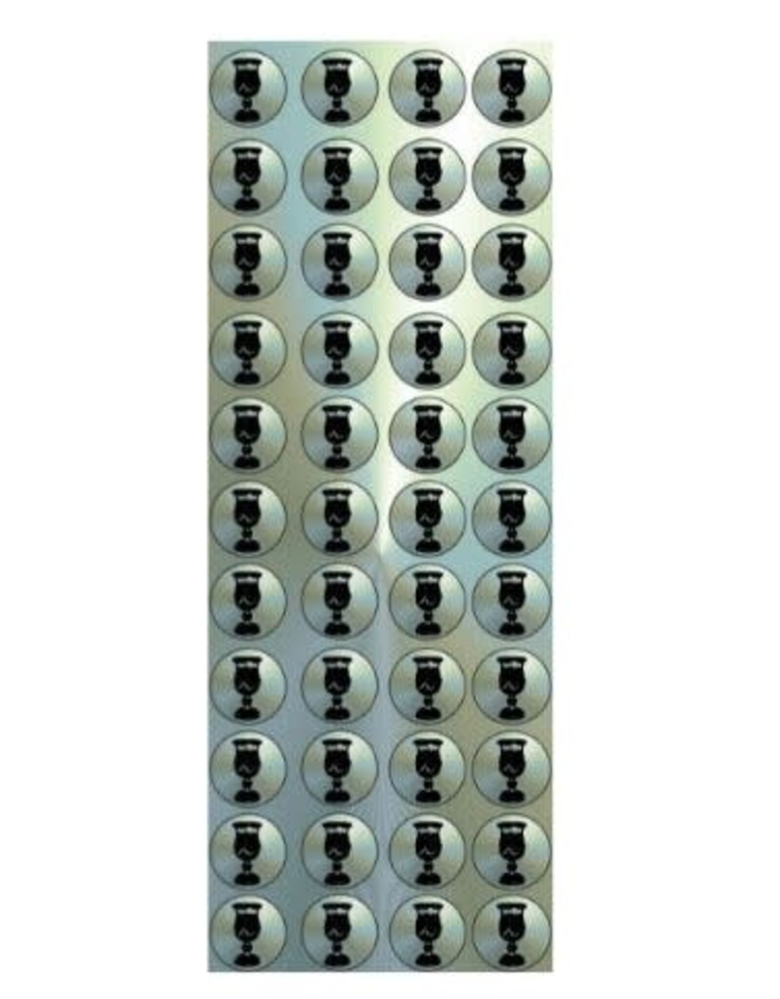 incento magic STICKERS - WINE CUP SILVER - ROUND - 44 STICKERS PER SHEET - 6 SHEETS