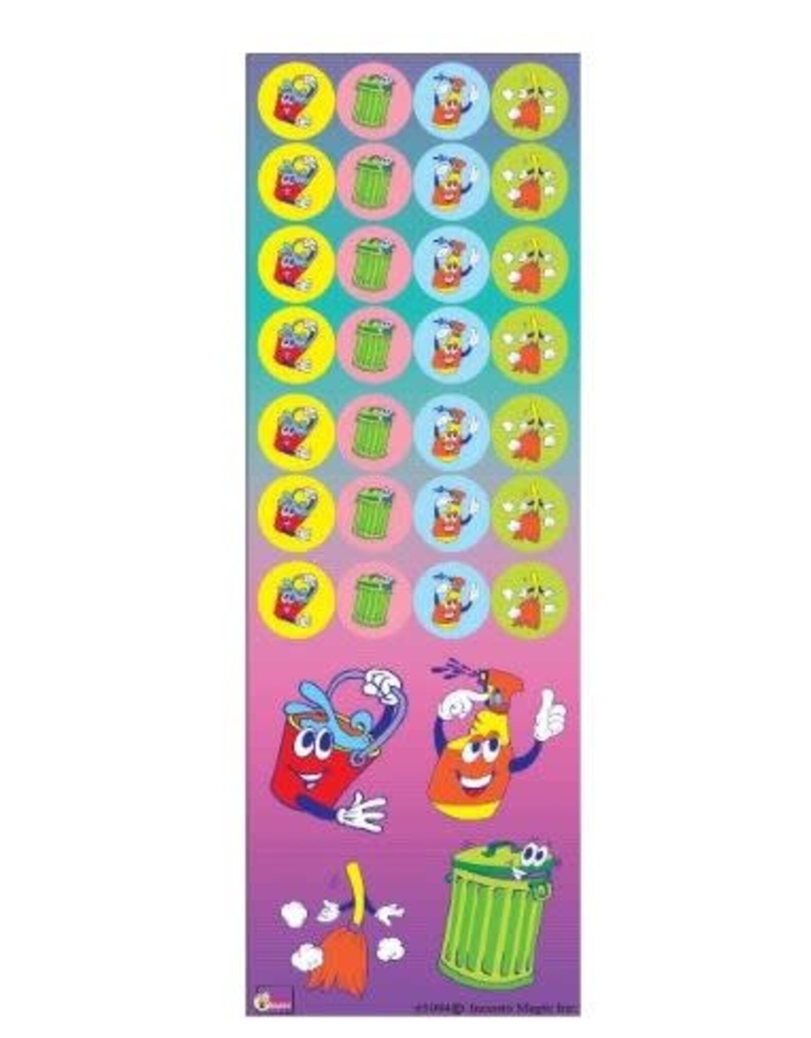 incento magic STICKERS: JUMBO DOTS, CLEAN-UP - 6 SHEETS