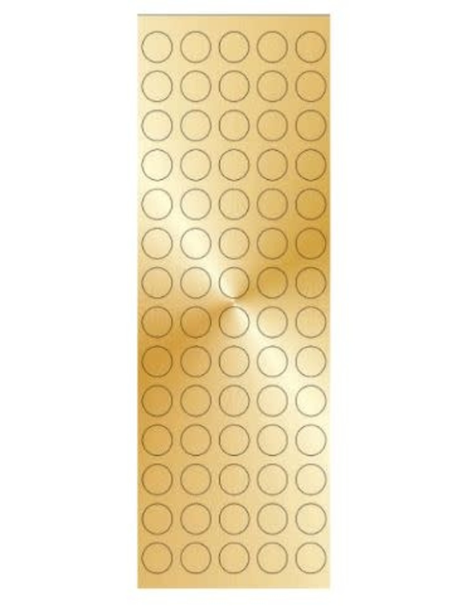 incento magic STICKERS-  ROUND GOLD  11CM 5 ACROSS - 480 STICKERS