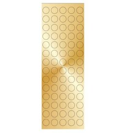 incento magic STICKERS-  ROUND GOLD  11CM 5 ACROSS - 480 STICKERS