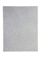 GLITTER FOAM  SHEET:  9x12, 2MM SILVER