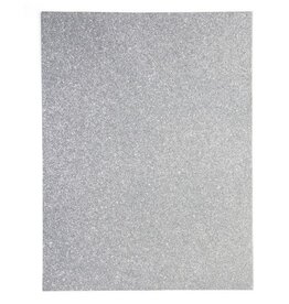 GLITTER FOAM  SHEET:  9x12, 2MM SILVER