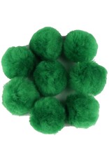 POM POMS: 2" GREEN 8 PACK