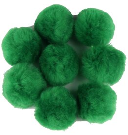 POM POMS: 2" GREEN 8 PACK