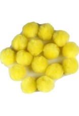 POM POMS: 1.5" YELLOW 15 PACK