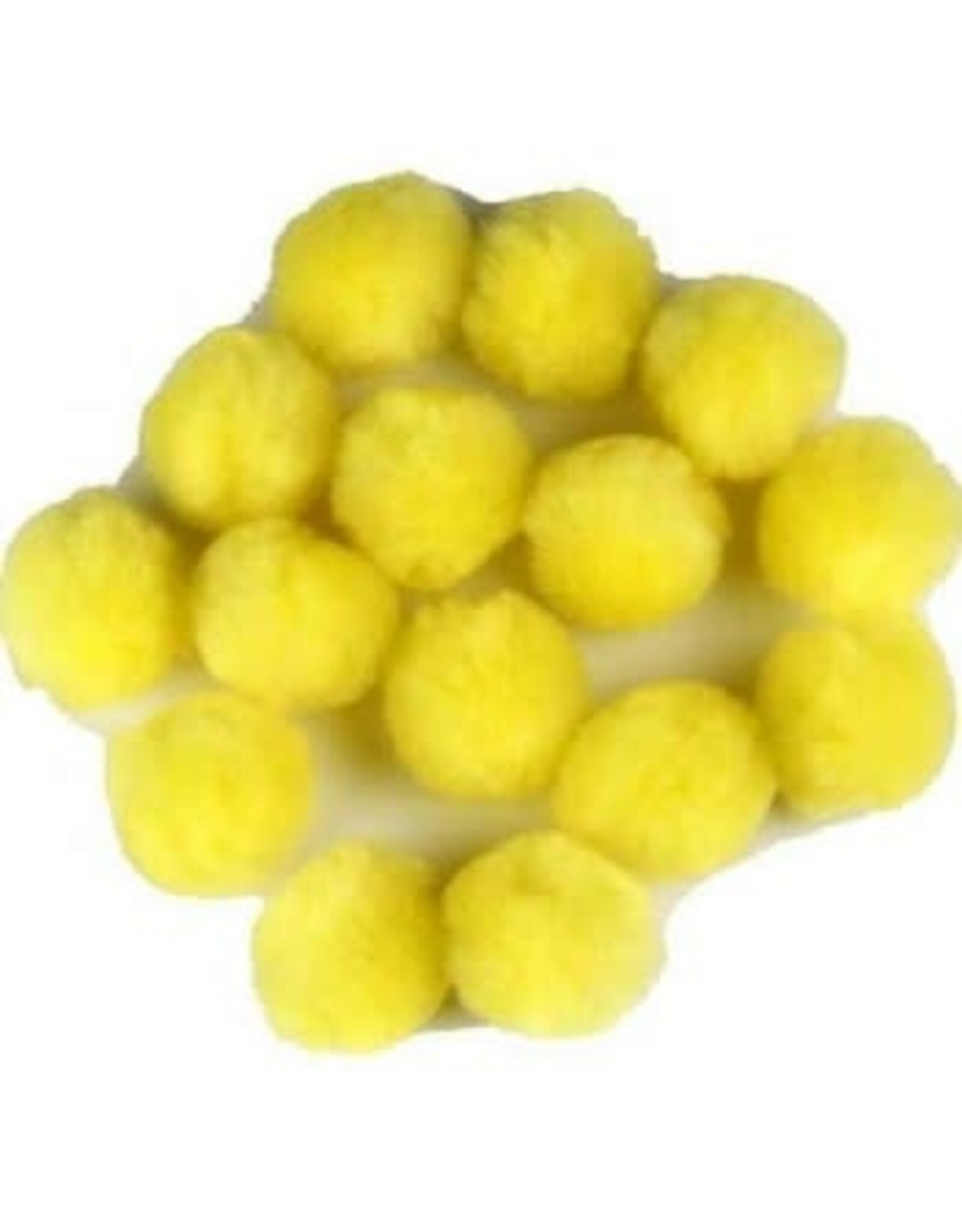 POM POMS: 1.5" YELLOW 15 PACK