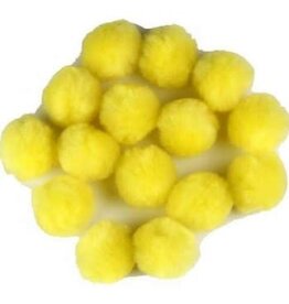 POM POMS: 1.5" YELLOW 15 PACK