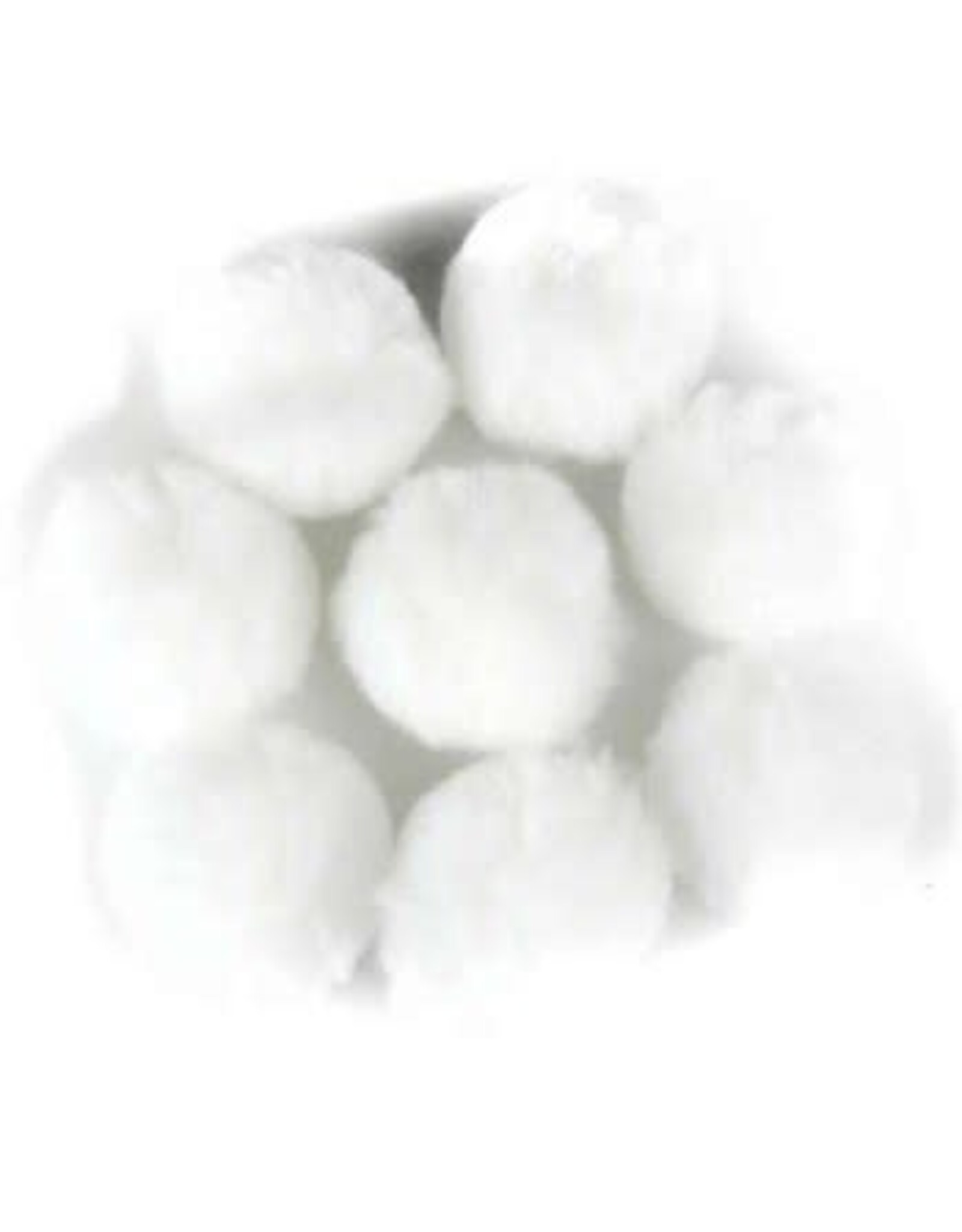 POM POMS: 2" WHITE 8 PACK