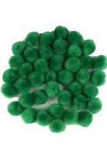 POM POMS: 1" GREEN 40 PACK