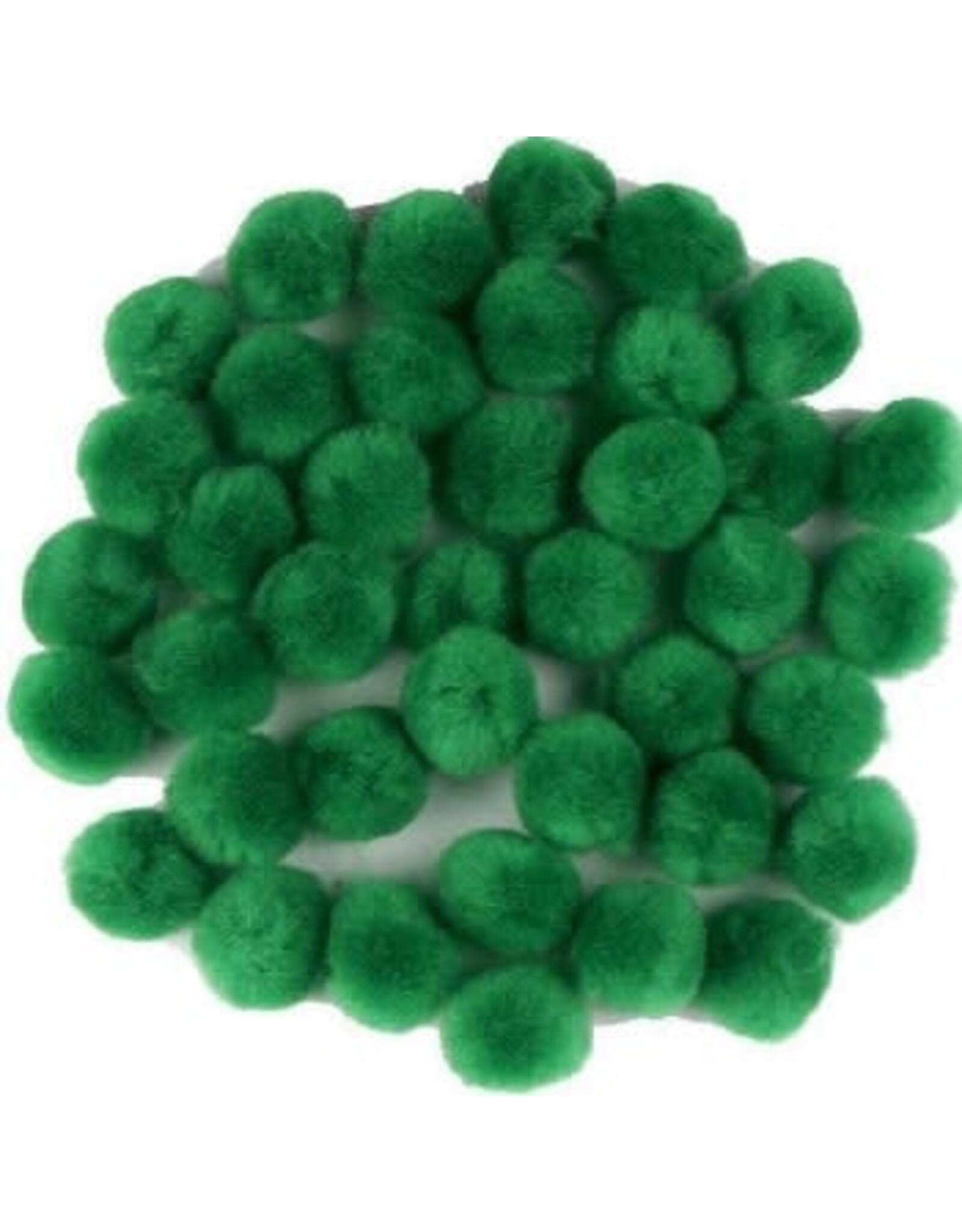 POM POMS: 1" GREEN 40 PACK