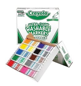 CRAYOLA CLASSPACK: FINE LINE WASHABLE MARKERS 200 PACK 10 COLORS