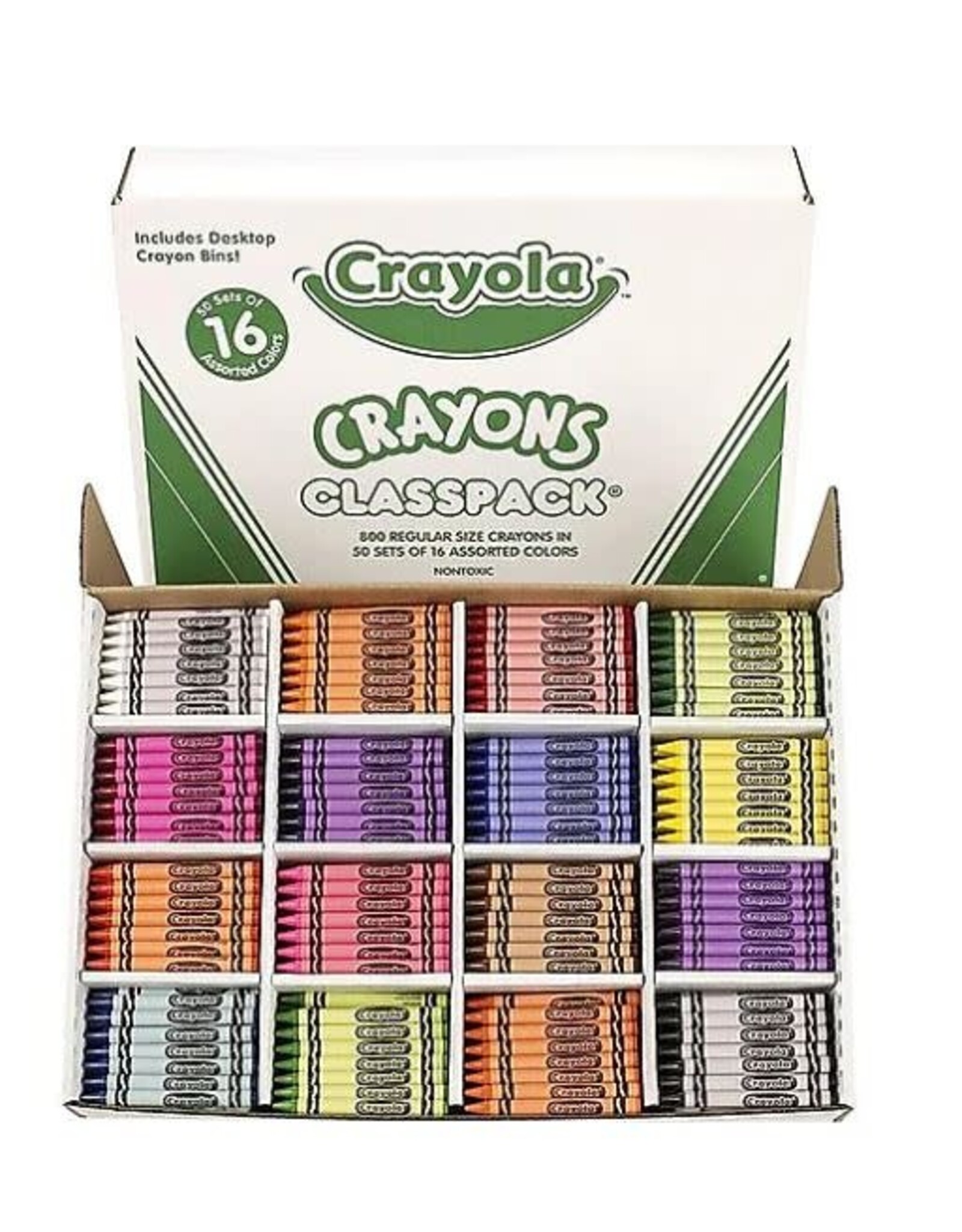 CRAYOLA CLASSPACK: CRAYONS REGULAR SIZE 800 PACK 16 COLORS
