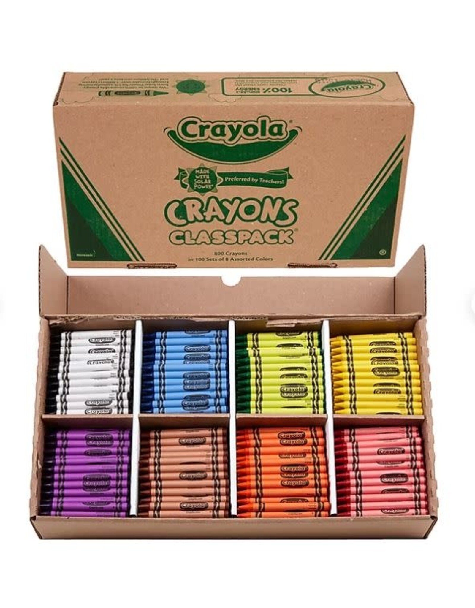 CRAYOLA CLASSPACK: CRAYONS REGULAR SIZE 800 PACK 8 COLORS