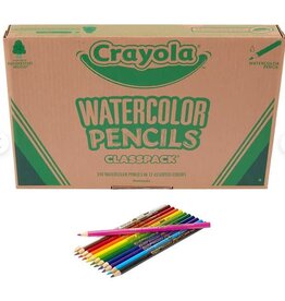 CRAYOLA CLASSPACK: COLORED WATERCOLOR PENCILS 240 PACK 12 COLORS