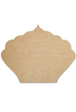 WOOD SHAPE: CROWN 4" x 3"