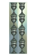 incento magic STICKERS: SILVER BECHER 8 PER SHEET 25 SHEETS