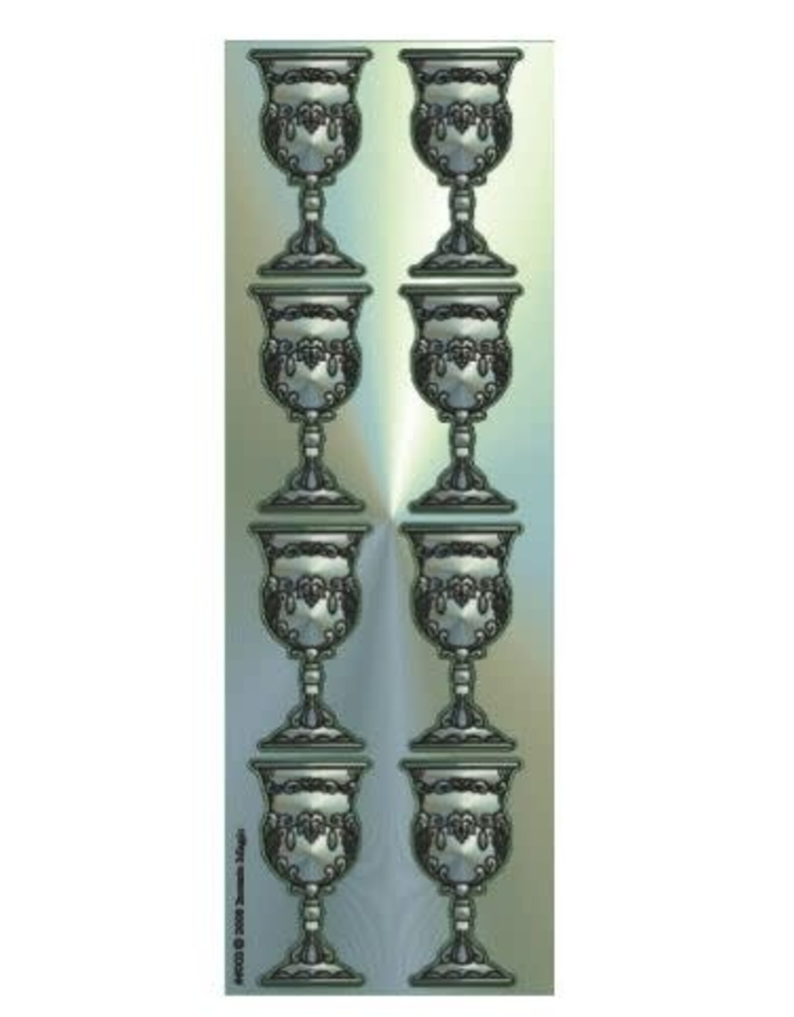 incento magic STICKERS: SILVER BECHER 8 PER SHEET 25 SHEETS