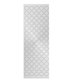 incento magic COLOR CODING STICKER: ROUND SILVER - 70 PER SHEET - 6 SHEETS