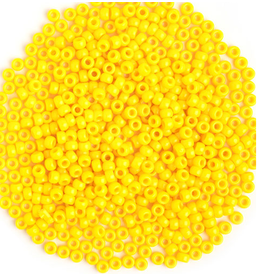 PONY BEADS: OPAQUE LEMON YELLOW 6mmX9mm 1000 PACK