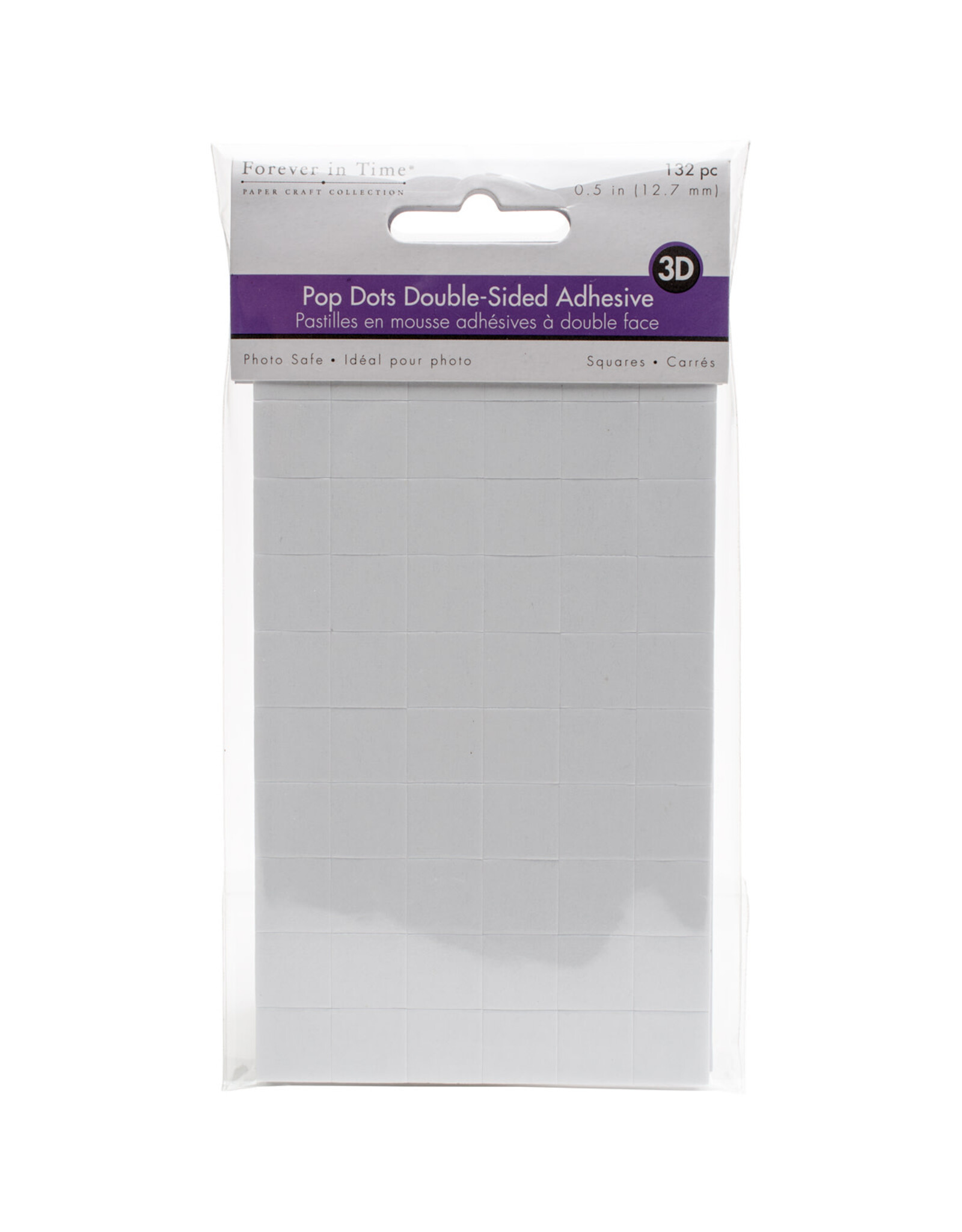 3D POP DOT ADHESIVES SQUARE  .5" 132 PACK