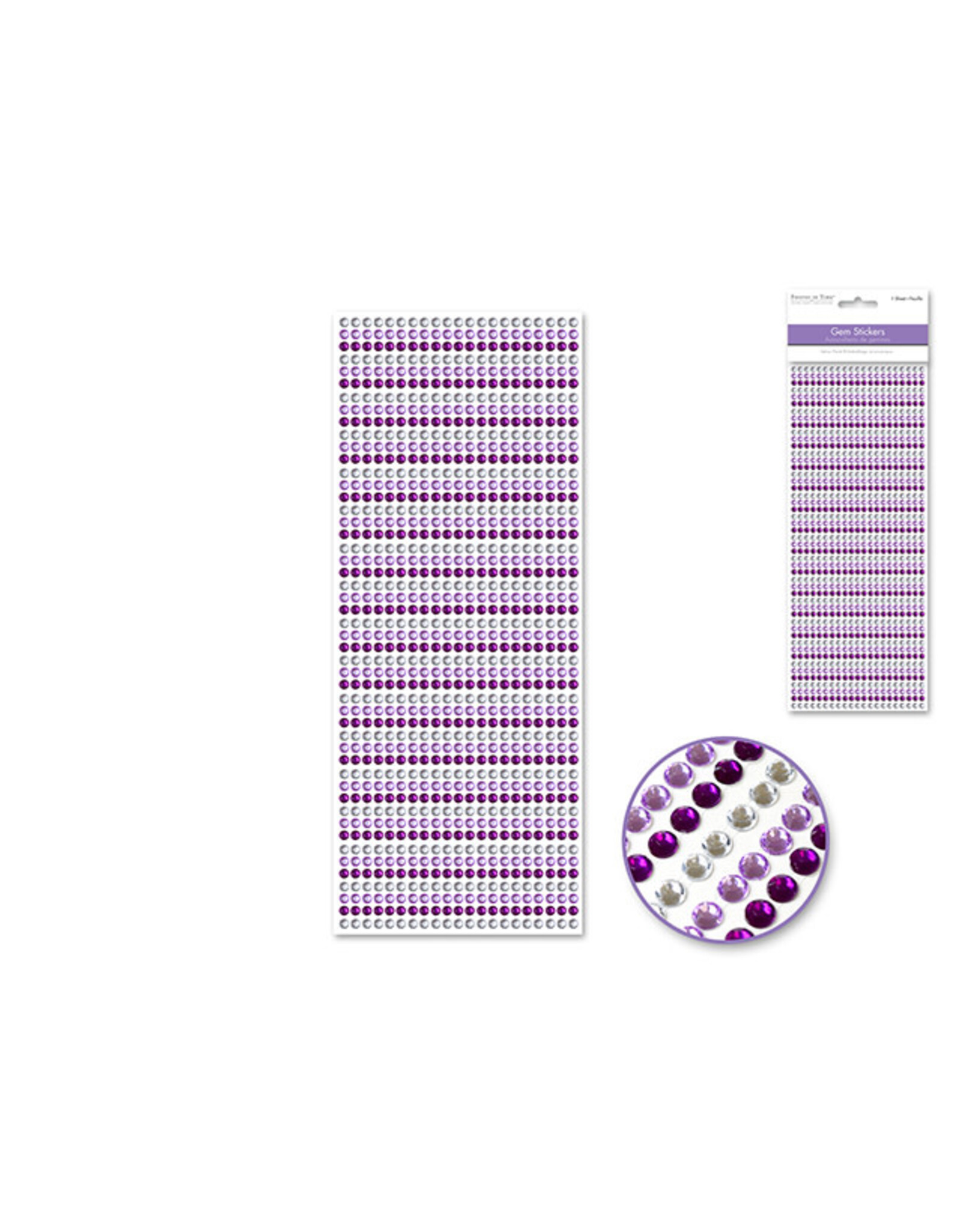 RHINESTONE STICKER: 4MM VIOLA ASSORTMENT 1029 PACK