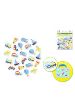 FOAM STICKER  ASSORTED TRANSPORTATION 24 PACK