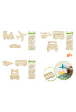 WOOD CUT OUTS TRANSPORTATION - ASSORTED STYLES 15 PACK