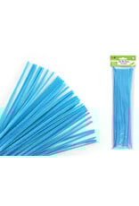 PIPE CLEANERS:   6MM X12" - LIGHT BLUE  25 PACK