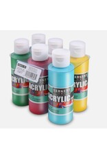 SARGENT ART ACRYLIC PAINT SET:  4OZ BOTTLES 6 PACK