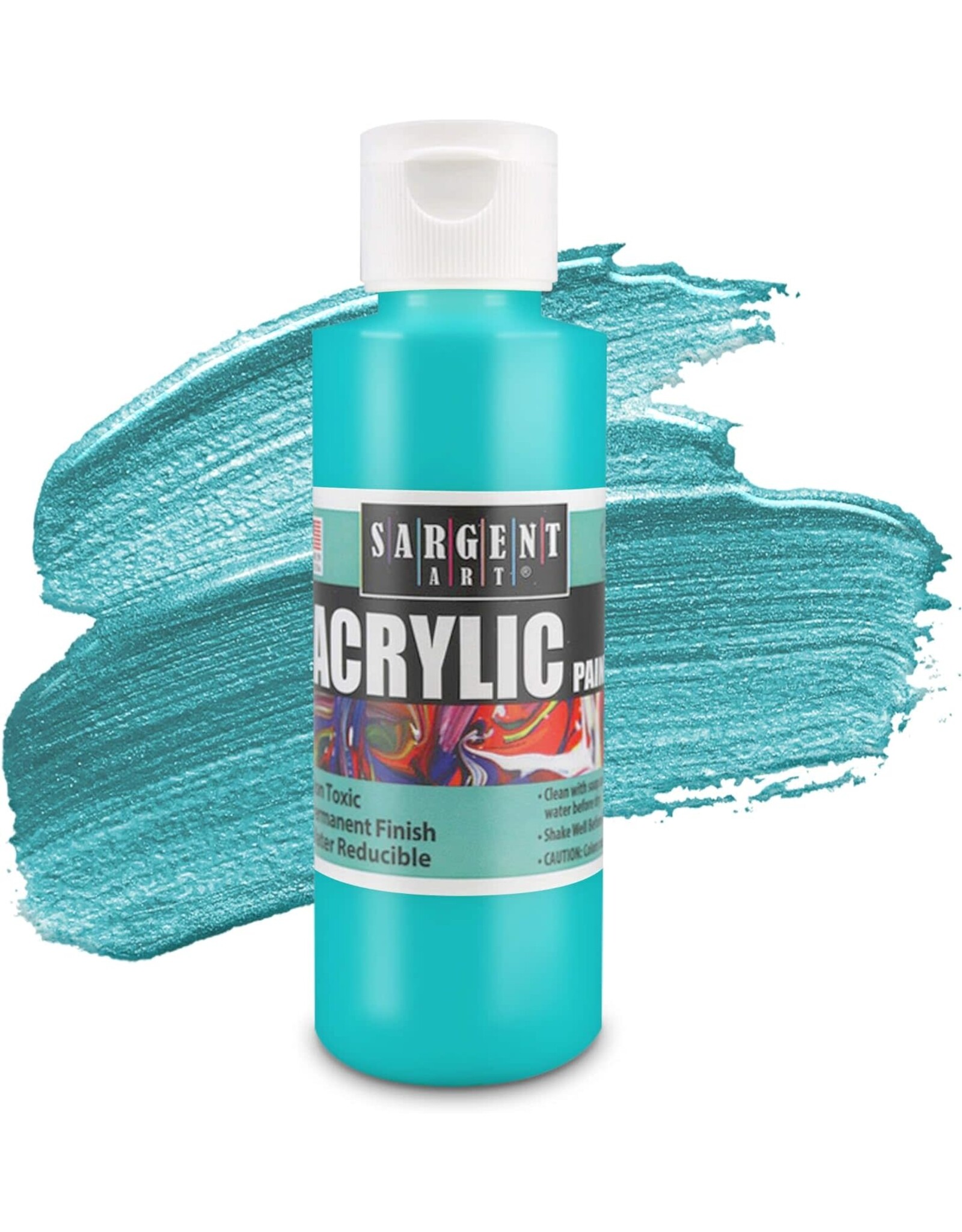 SARGENT ART ACRYLIC PAINT SET:  4OZ BOTTLES 6 PACK