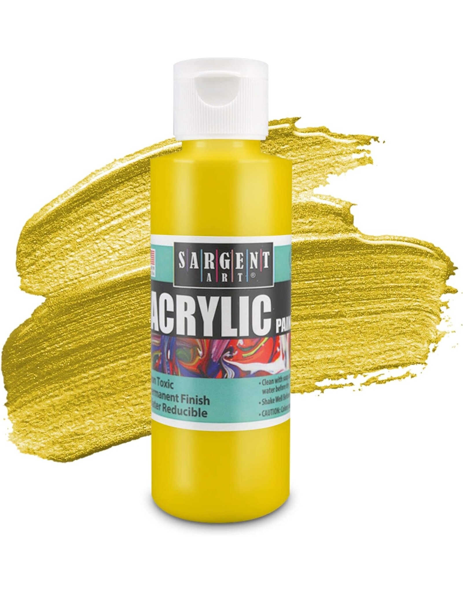 SARGENT ART ACRYLIC PAINT SET:  4OZ BOTTLES 6 PACK