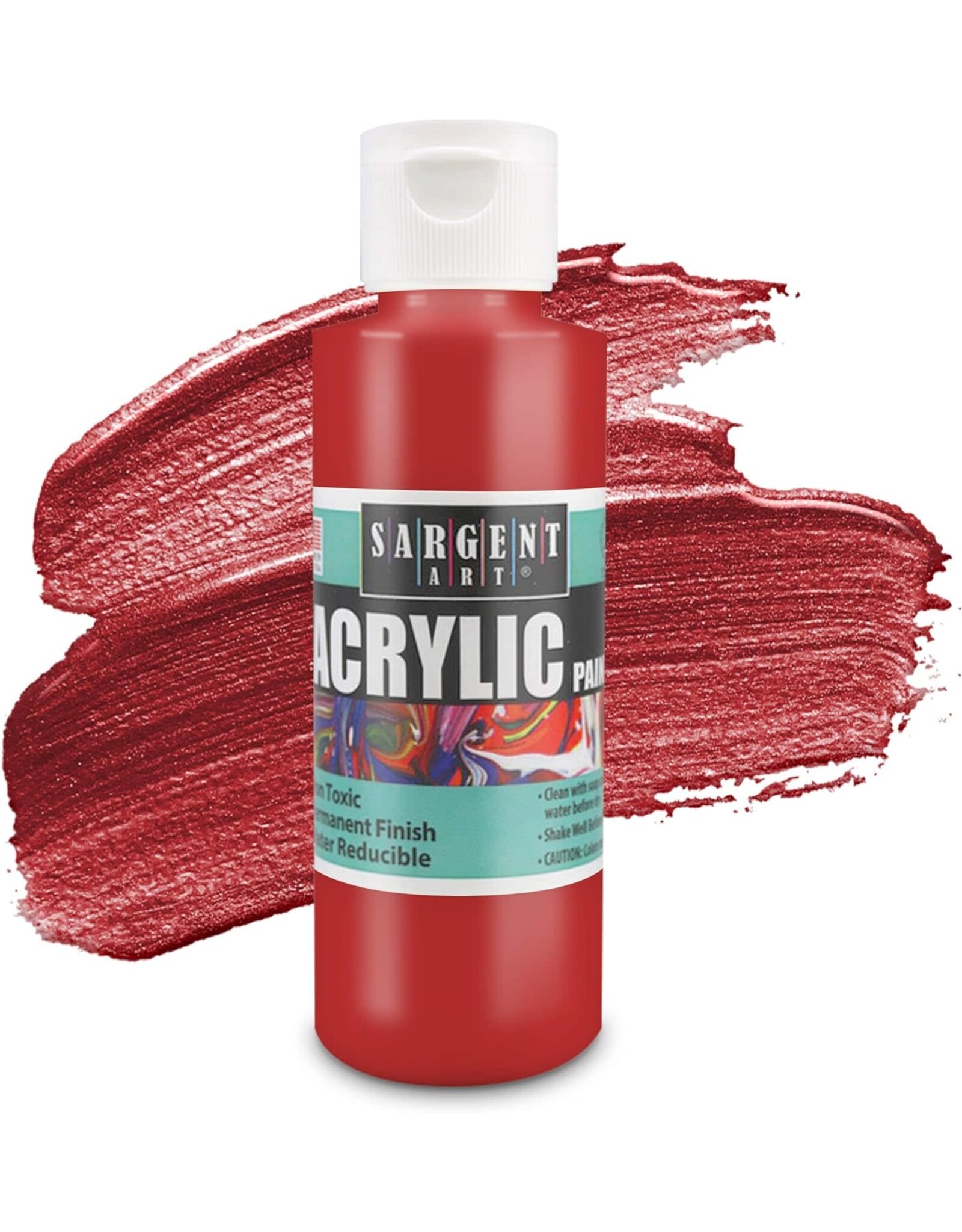 SARGENT ART ACRYLIC PAINT SET:  4OZ BOTTLES 6 PACK