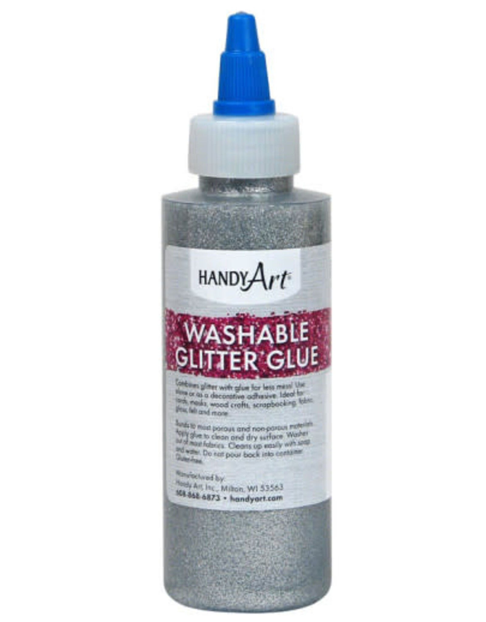 WASHABLE GLITTER GLUE: SILVER 4OZ