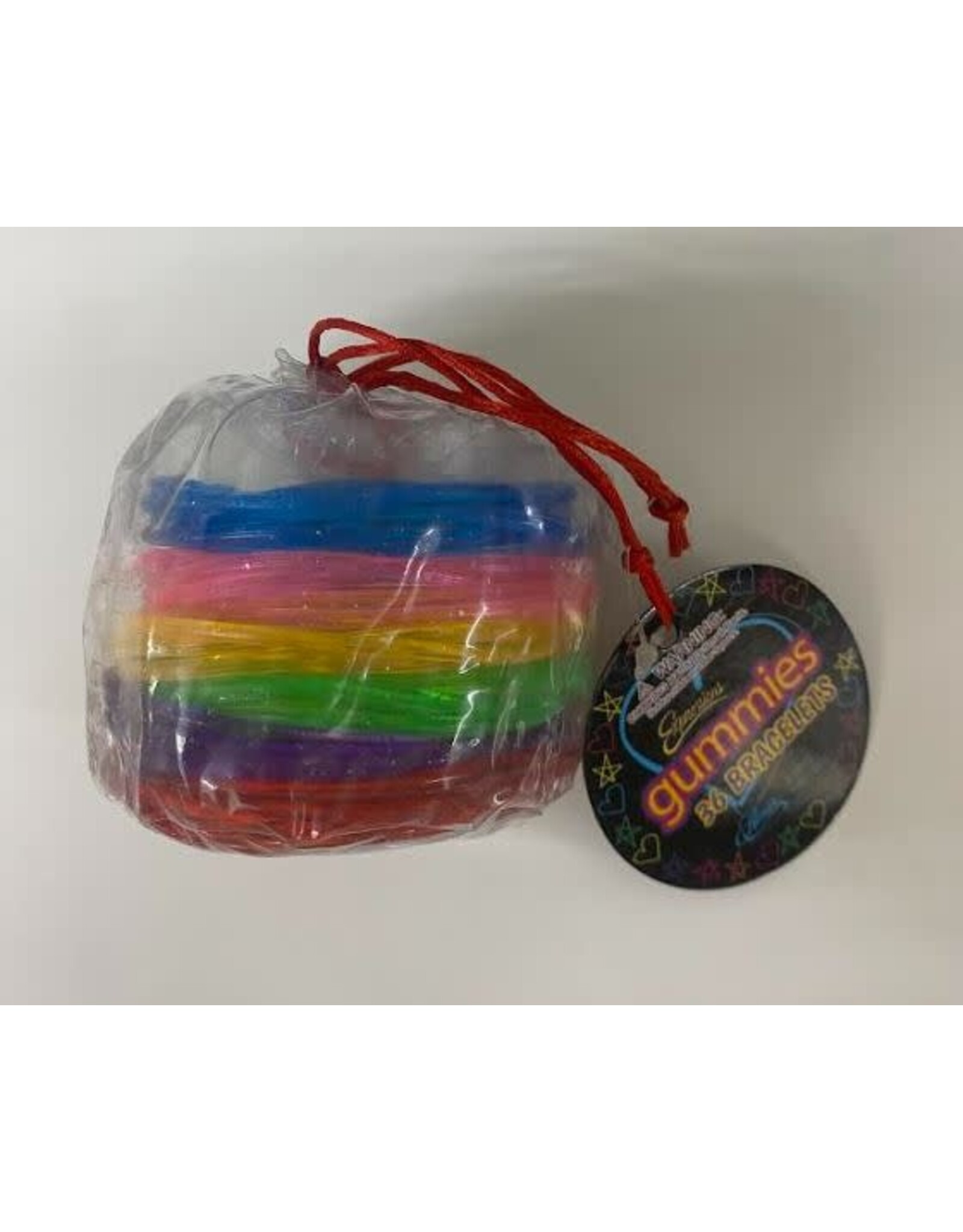 GUMMIES BRACELETS , GLITTER  ASSORTED COLORS 36 PACK