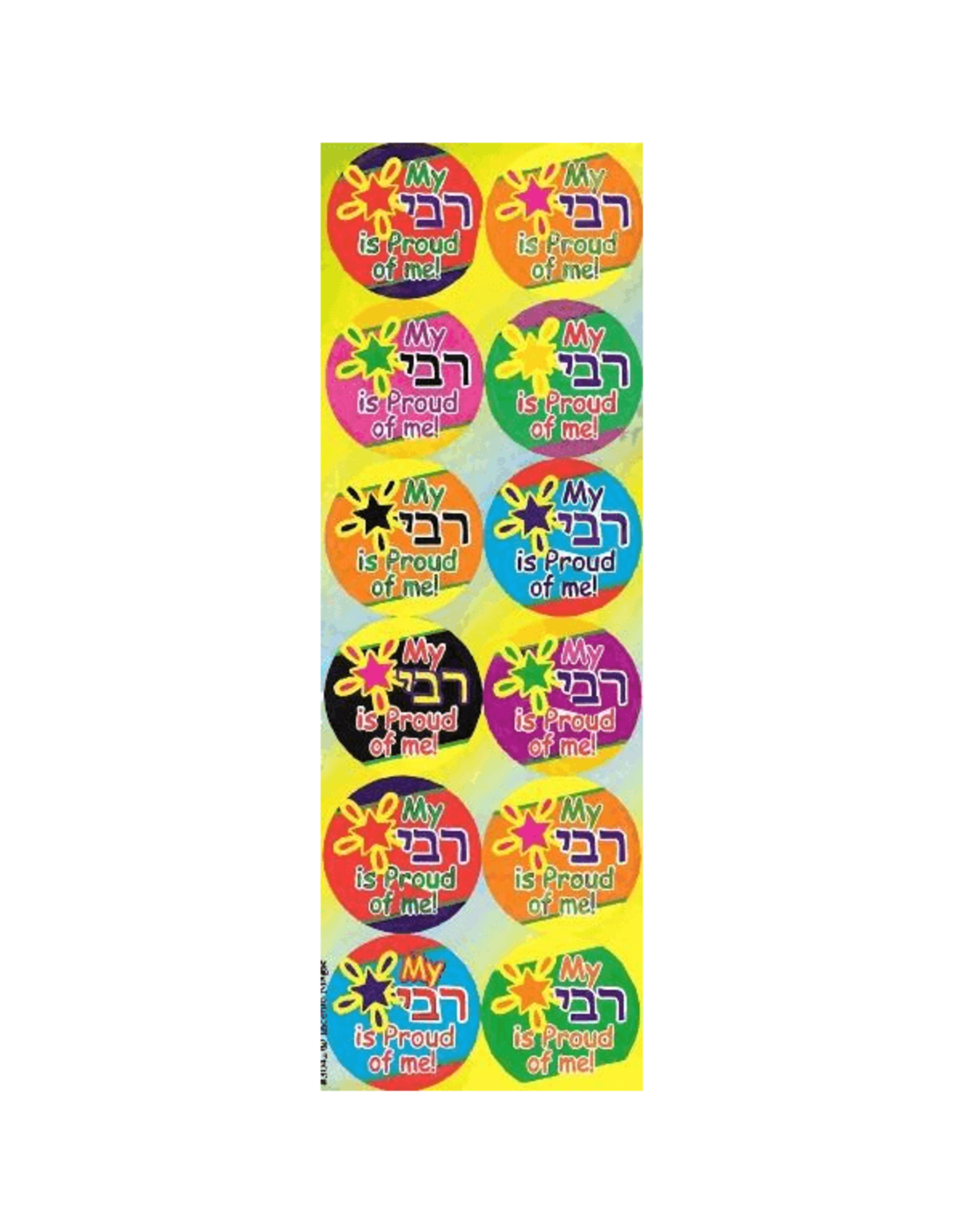incento magic STICKERS: MY REBBI IS PROUD OF ME - 6 SHEETS