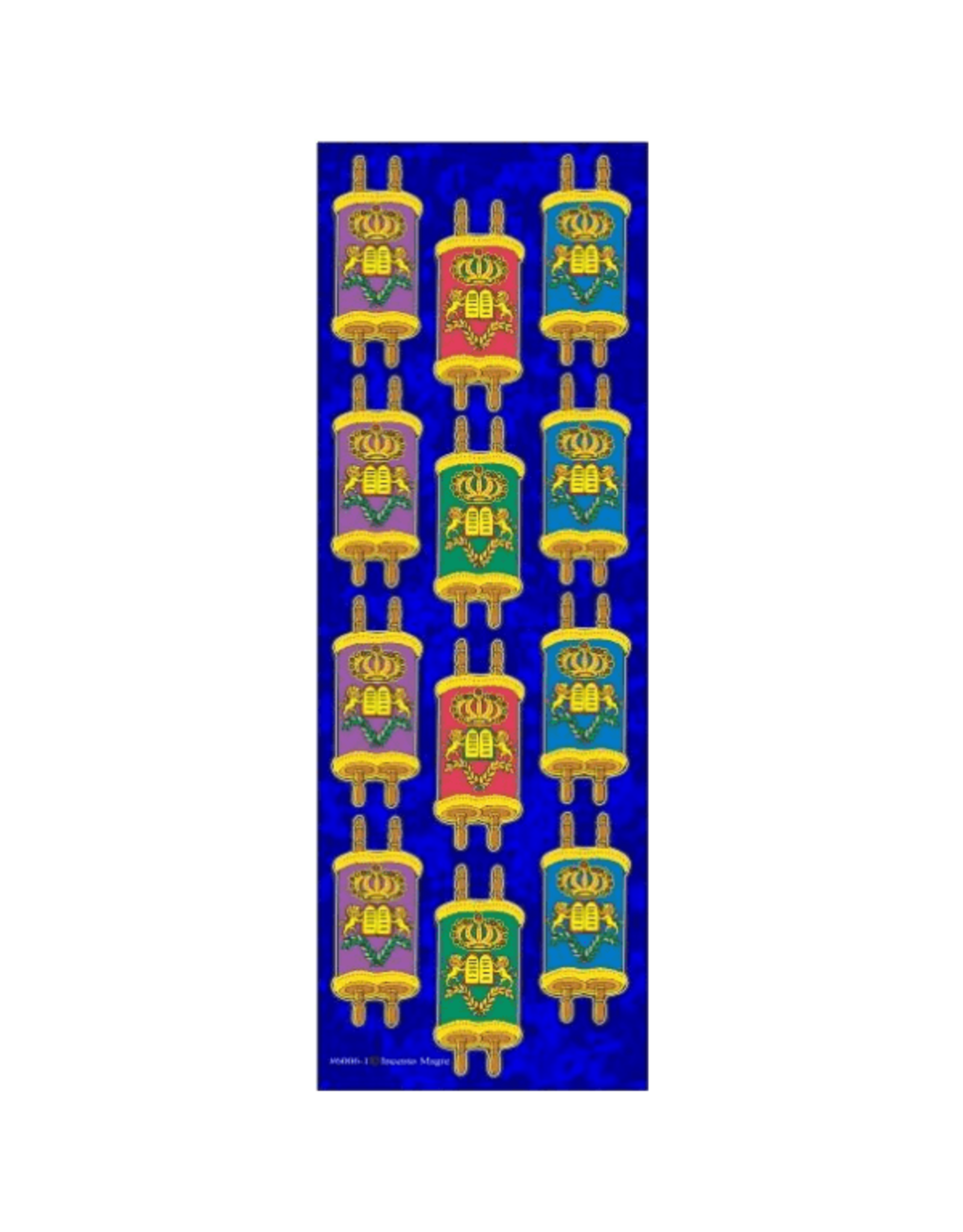incento magic STICKERS: DIE CUT TORAH COLORFUL 3 ACROSS 72 STICKERS