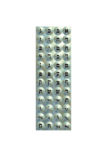 incento magic STICKERS - ALEF BEIS - ROUND, BLACK ON SILVER - 6 SHEETS