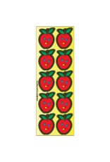 incento magic STICKERS :  DIE CUT 1.5" SMILE  APPLES - 6 SHEETS