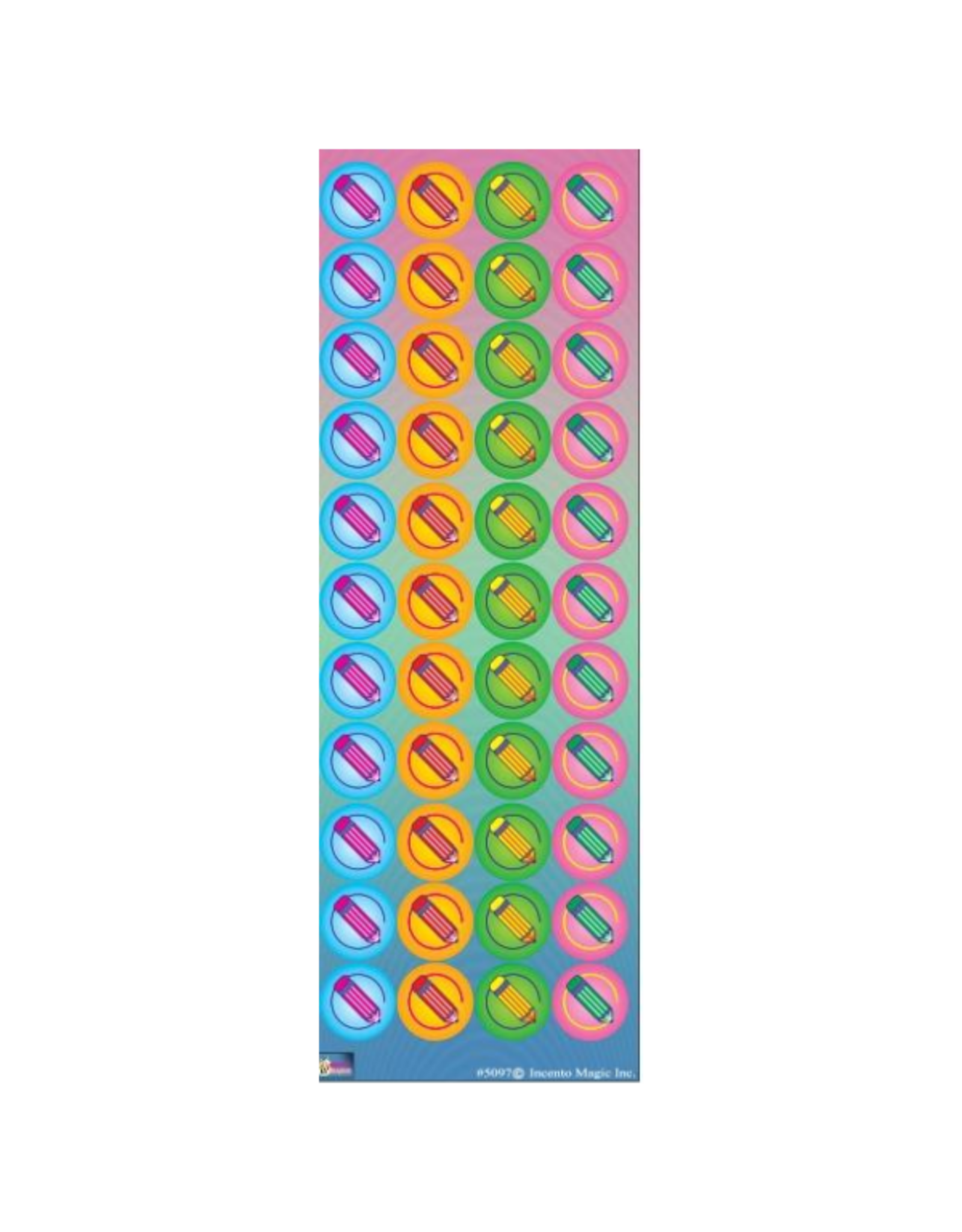 incento magic JUMBO DOT STICKERS: PENCIL - 6 SHEETS